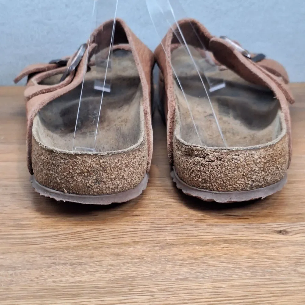 Birkenstock Arizona Men's 13 EU 46 Sandals Peach Pebbled Soft Leather Germany